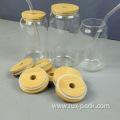 86mm Mason Jar Lids With Straw Glass Straw